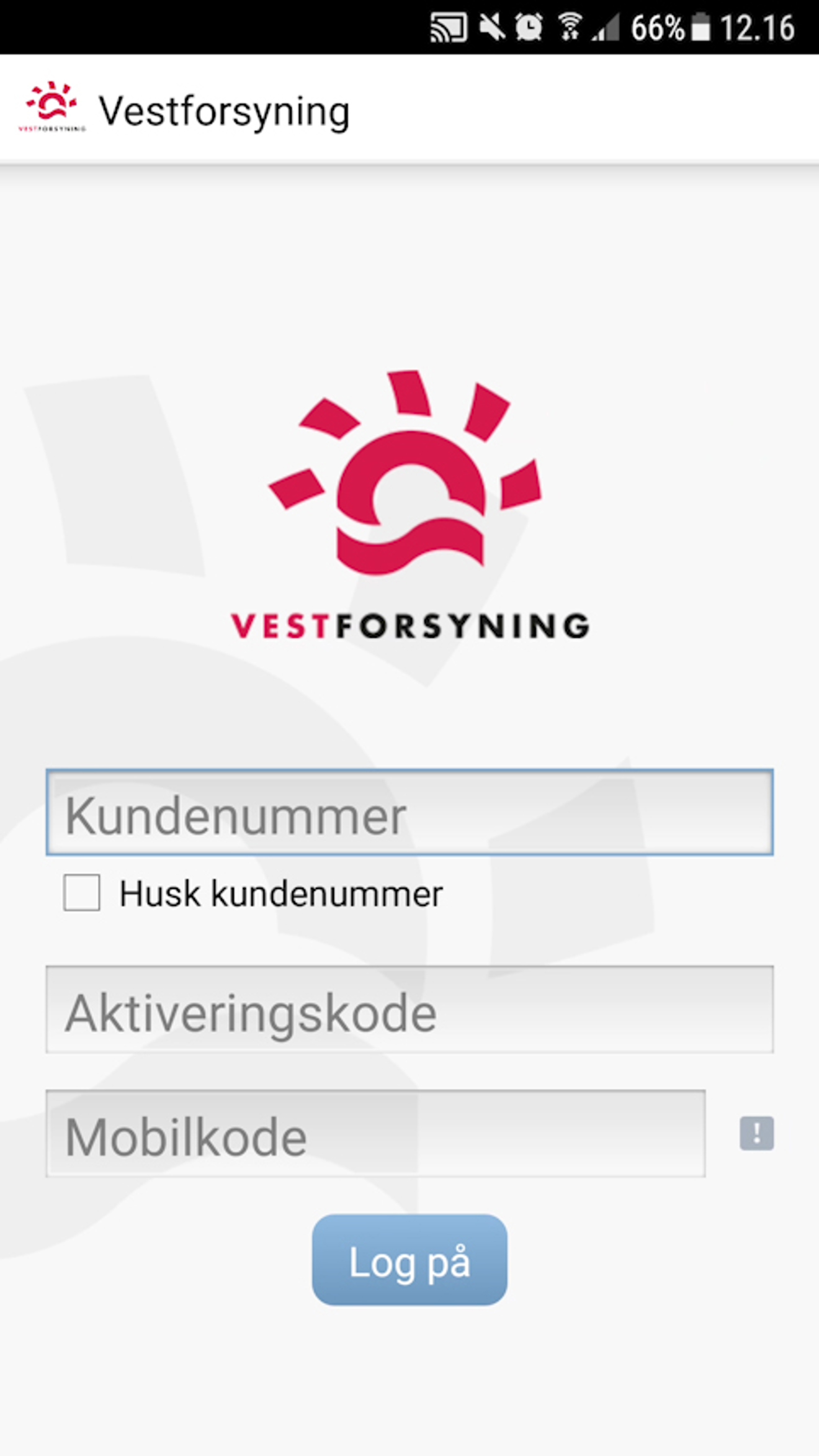 Log ind på appen - Android