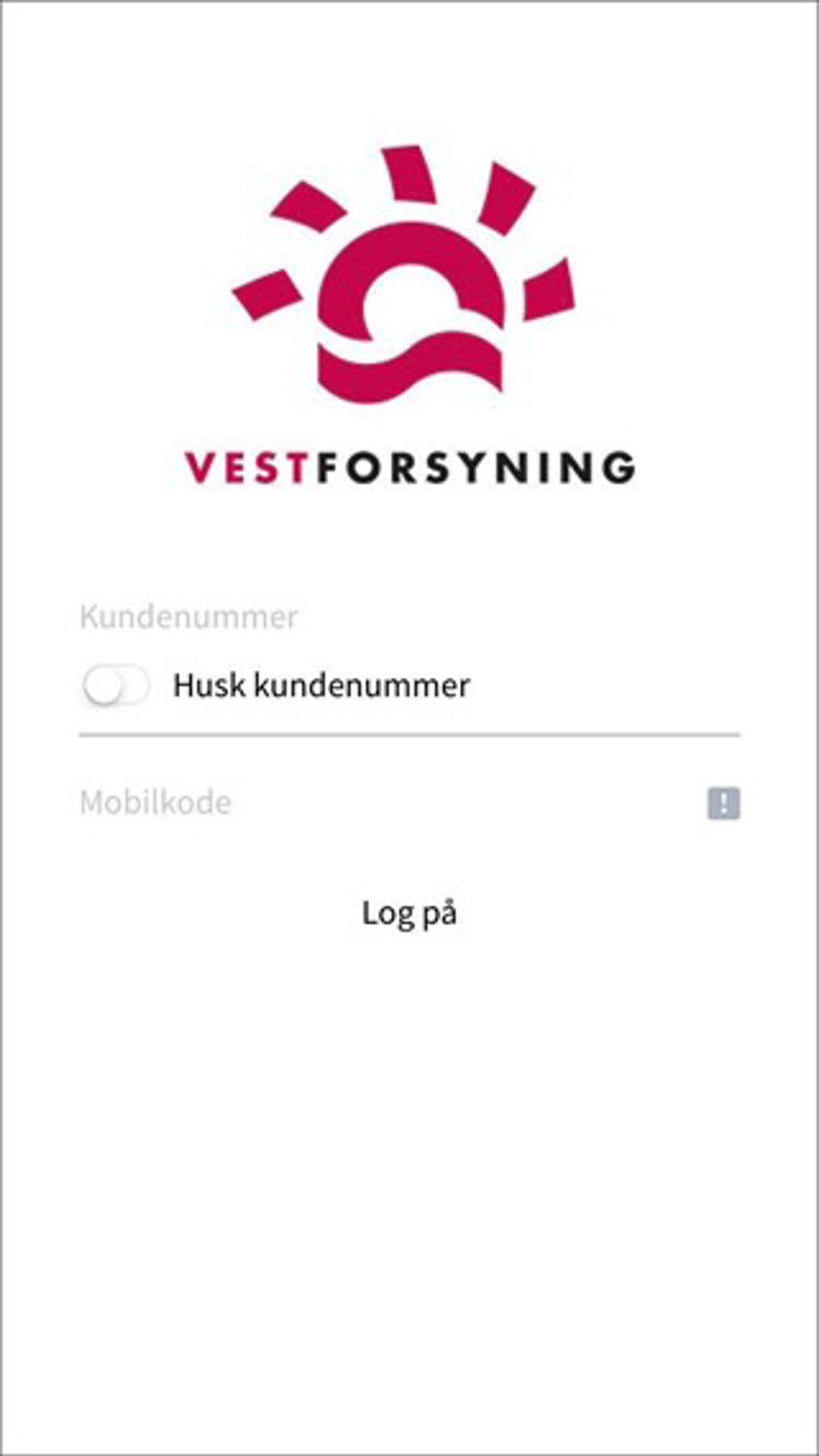 Log ind på appen - iPhone