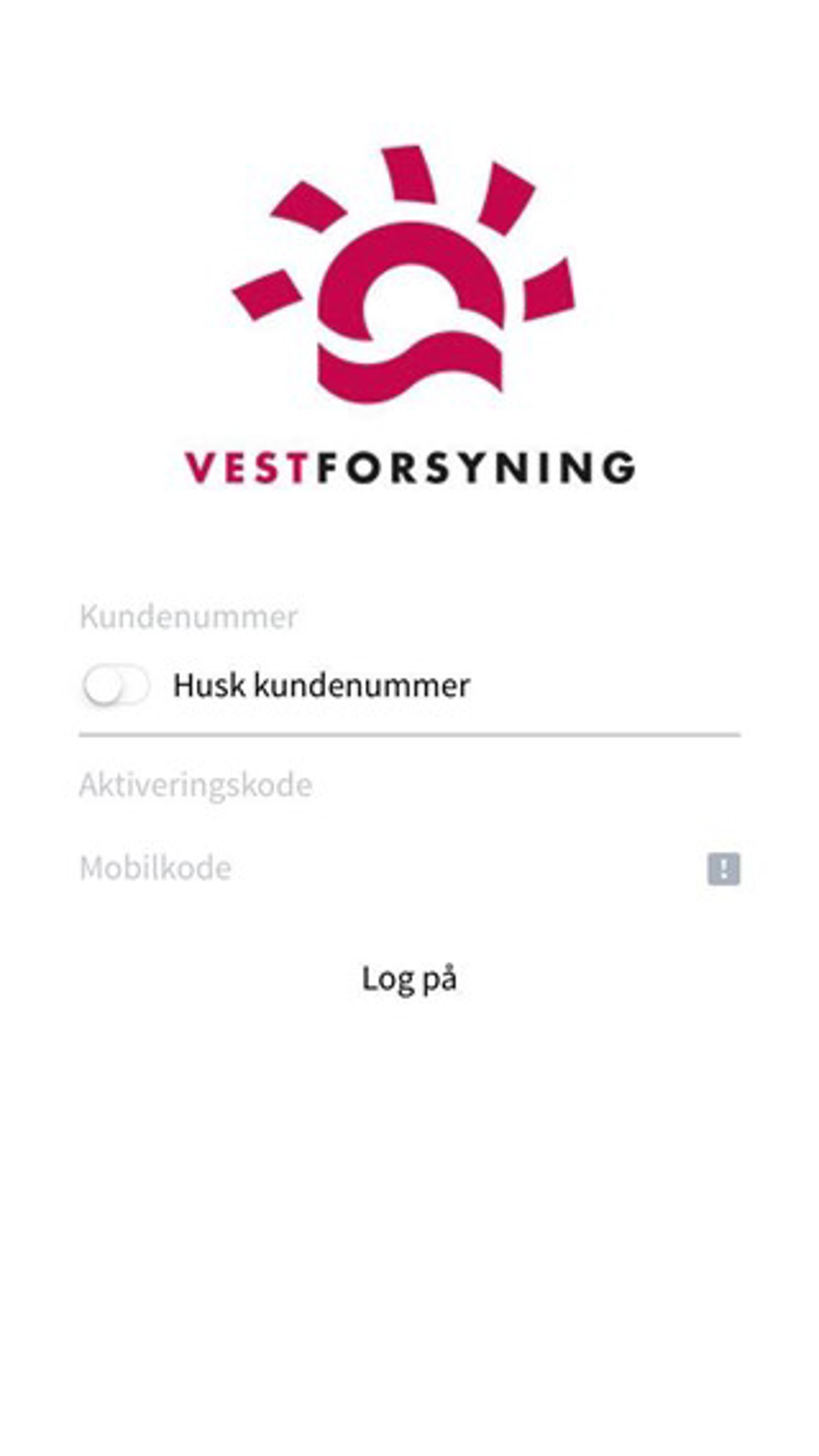 Log ind på appen - iPhone